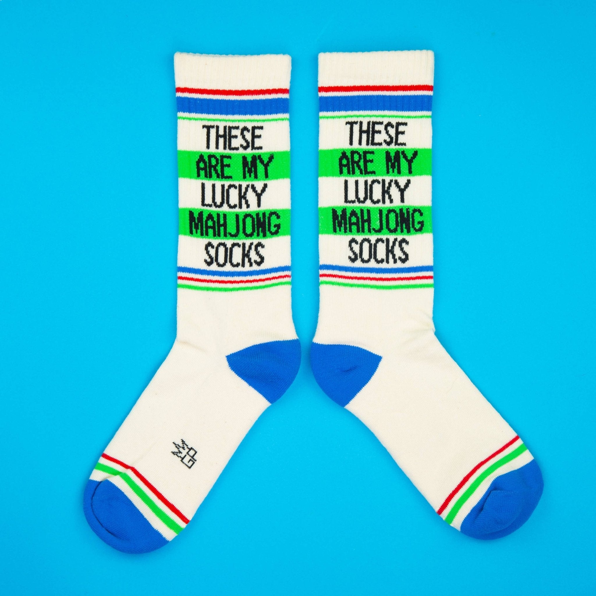 These Are My Lucky Mahjong Socks Gym Crew Socks - Twirls + Twigs