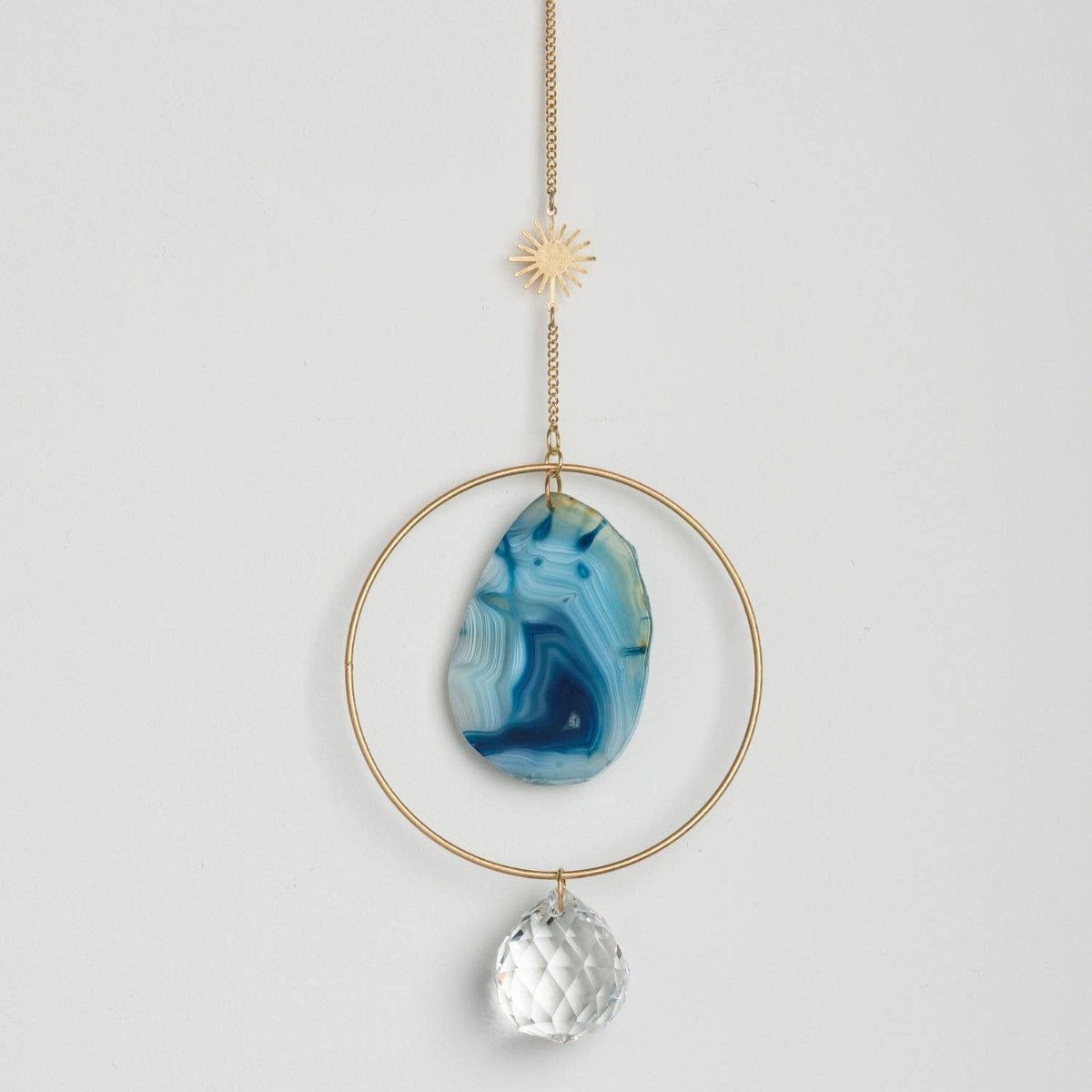 Stone Suncatcher - Sun/Blue Agate - Twirls + Twigs