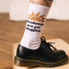 Pyknic - Weekends are for Waffles Comfy Crew Socks, Perfect Gift