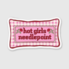 Hot Girls Needlepoint Sticker - Twirls + Twigs