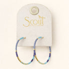 Chromacolor Miyuki Small Hoop - Cobalt Multi/Gold - Twirls + Twigs