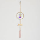 Stone Suncatcher - Dragonfly/Rose Quartz - Twirls + Twigs