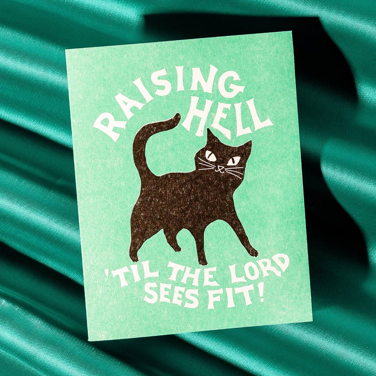 Raising Hell - Risograph Card - Twirls + Twigs