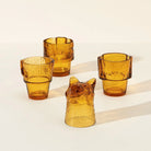 Amber Cat Stacking Glass Set - Twirls + Twigs