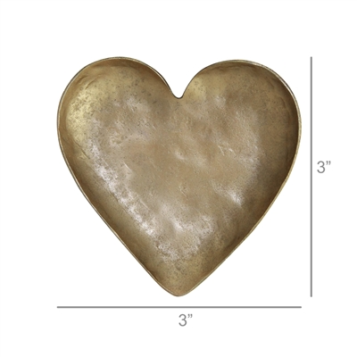 Heart Tray, Forged Iron - Brass