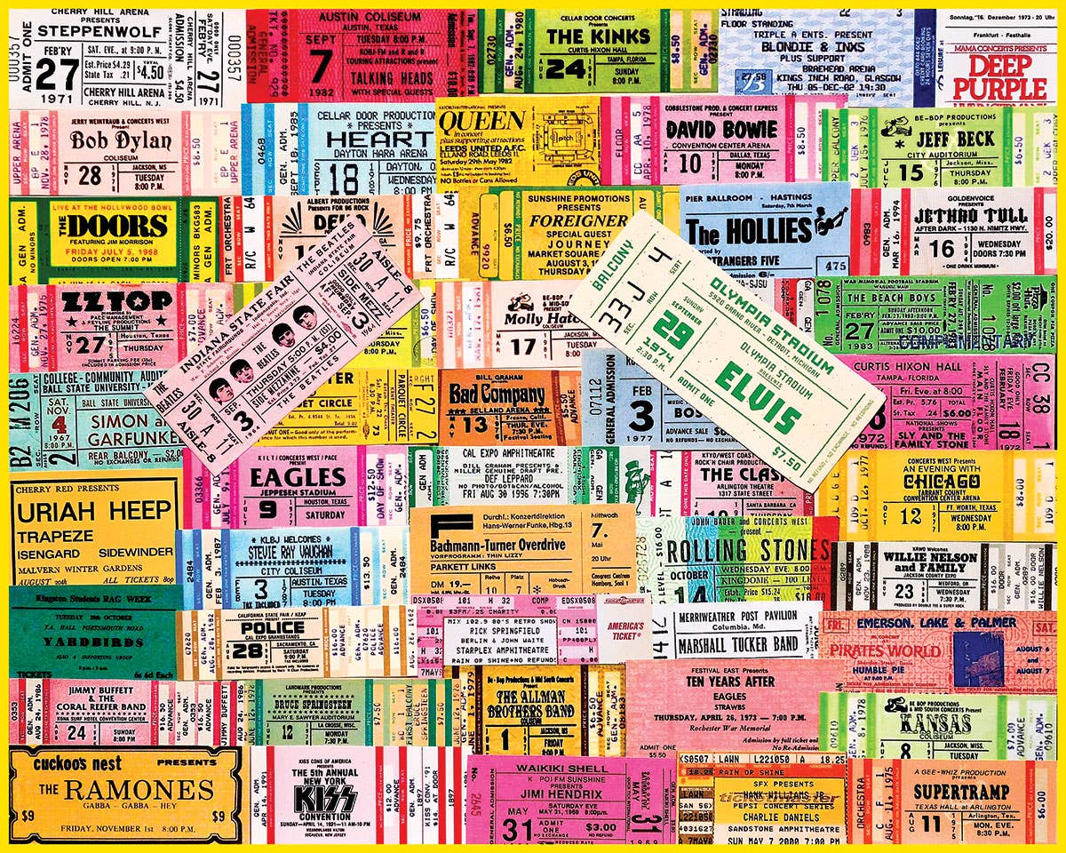Concert Tickets (1844pz) - 1000 Piece Jigsaw Puzzle - Twirls + Twigs