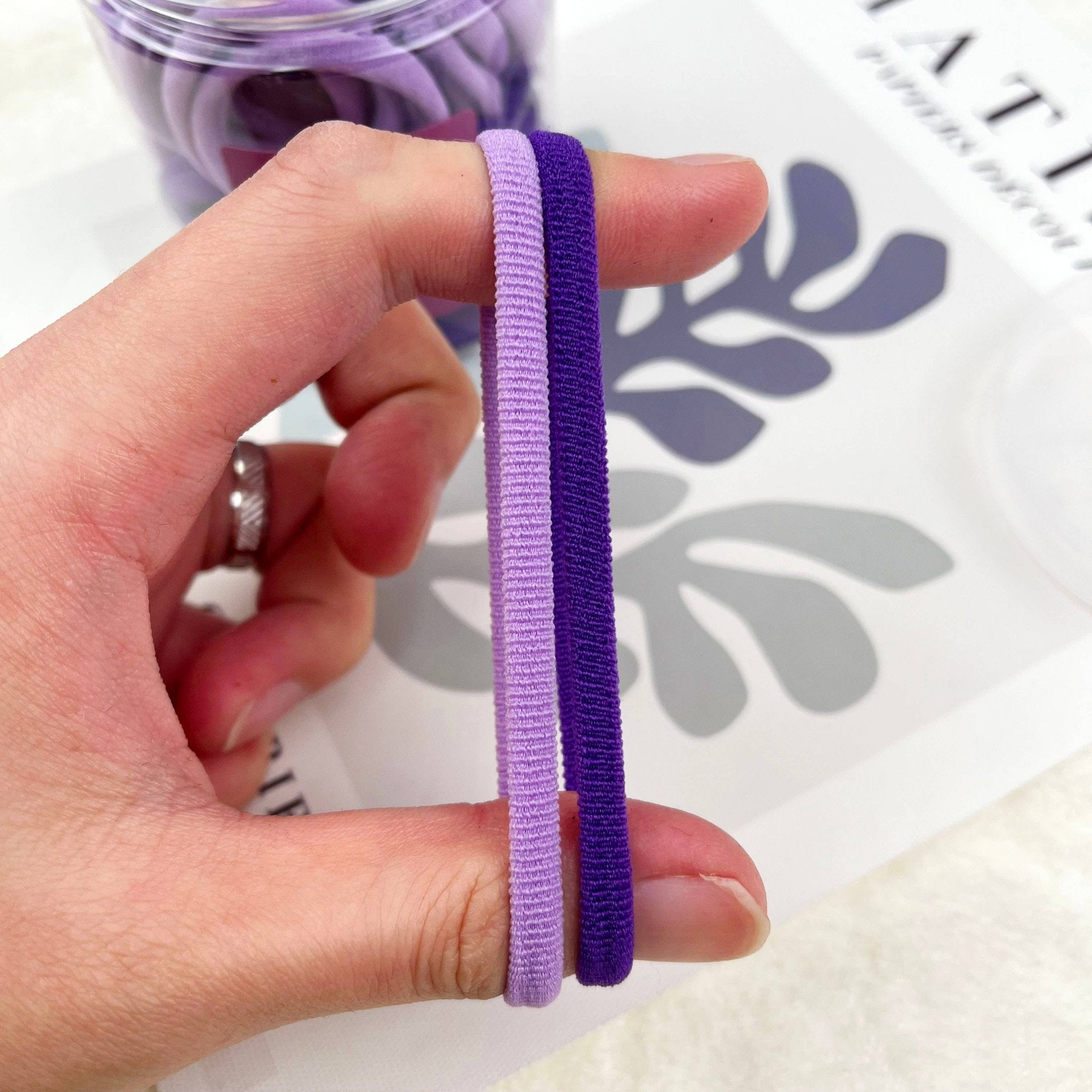 50pcs Candy - Colored Towel Ring Set High Elastic Hair Ties: Green - Twirls + Twigs