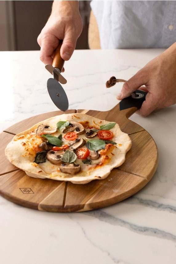 Pizza Board with Pizza Cutter - Twirls + Twigs