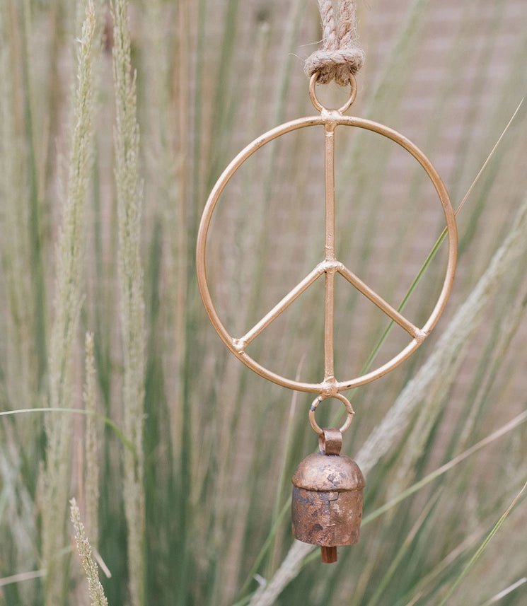 Air Element Peace Bell Wind Chime - Fair Trade Garden - Twirls + Twigs