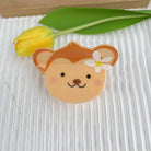 Cartoon Animal Design Hair Clips with Flower Accents: Chicken - Twirls + Twigs