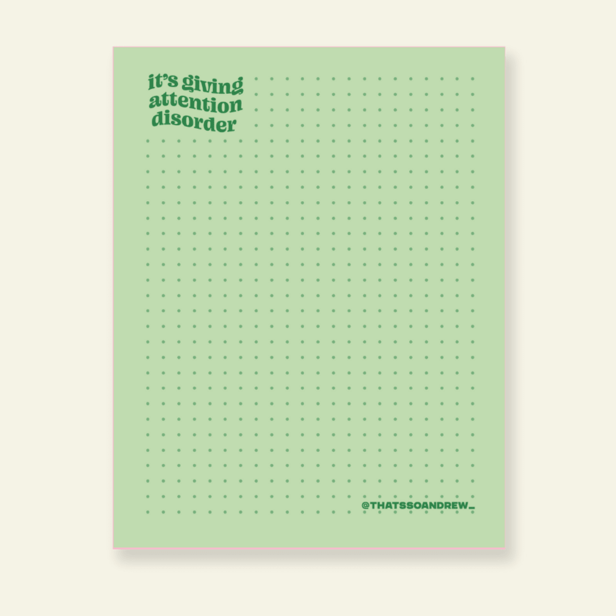 It's Giving Attention Disorder - Snarky & Colorful Notepad - Twirls + Twigs