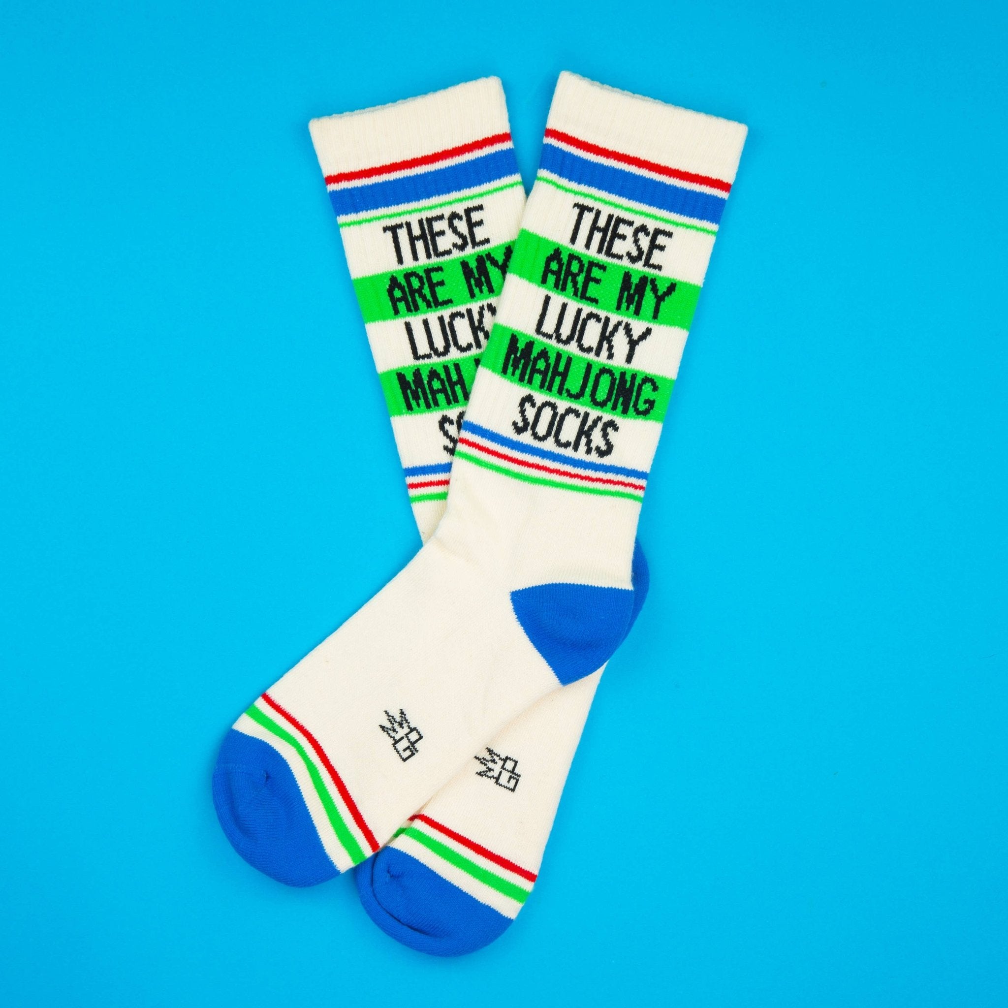 These Are My Lucky Mahjong Socks Gym Crew Socks - Twirls + Twigs