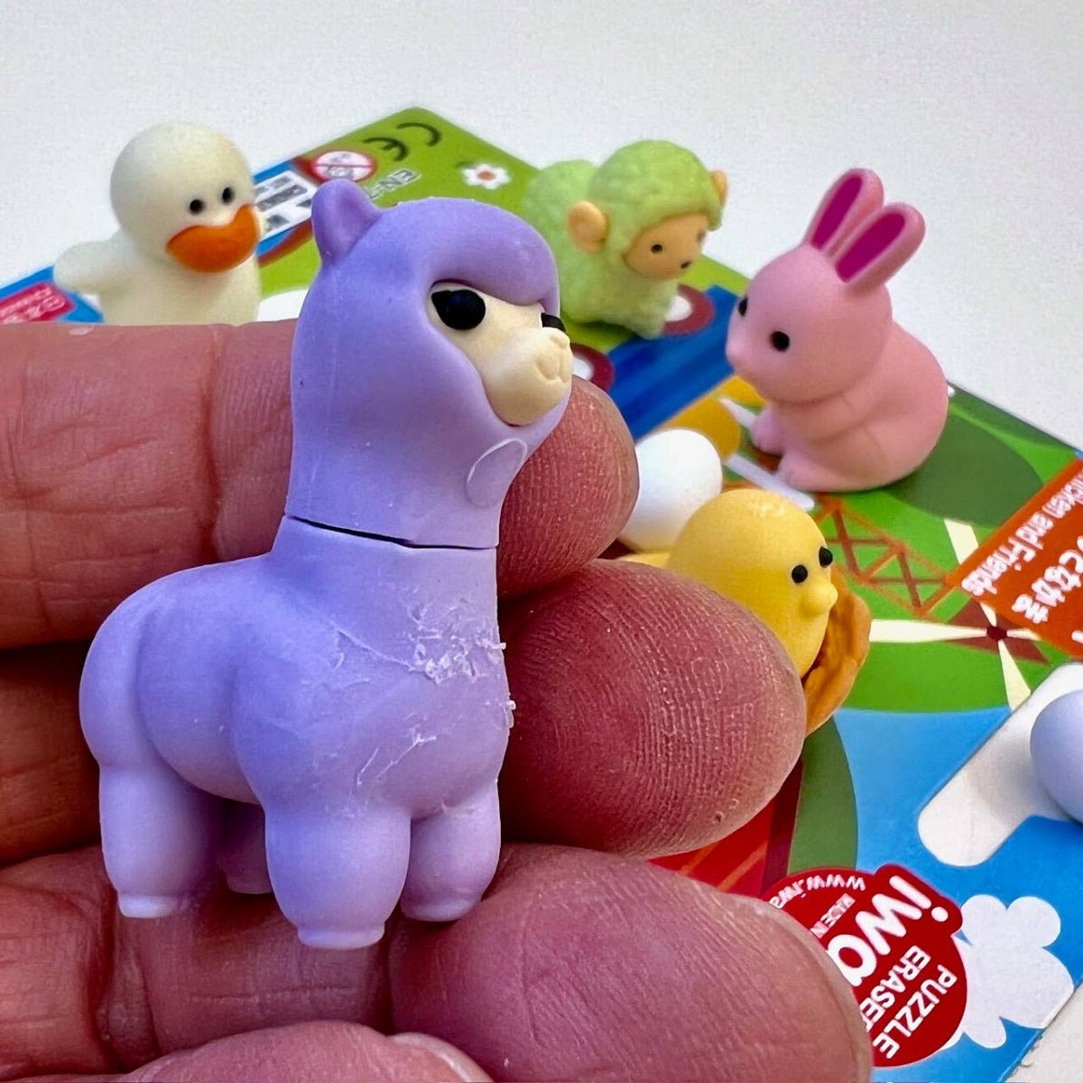 Chicken & Friends Erasers Card Iwako - Twirls + Twigs