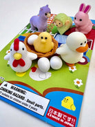 Chicken & Friends Erasers Card Iwako - Twirls + Twigs