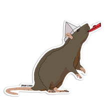  Drawn Goods - Kazoo Party Rat Sticker (brown)