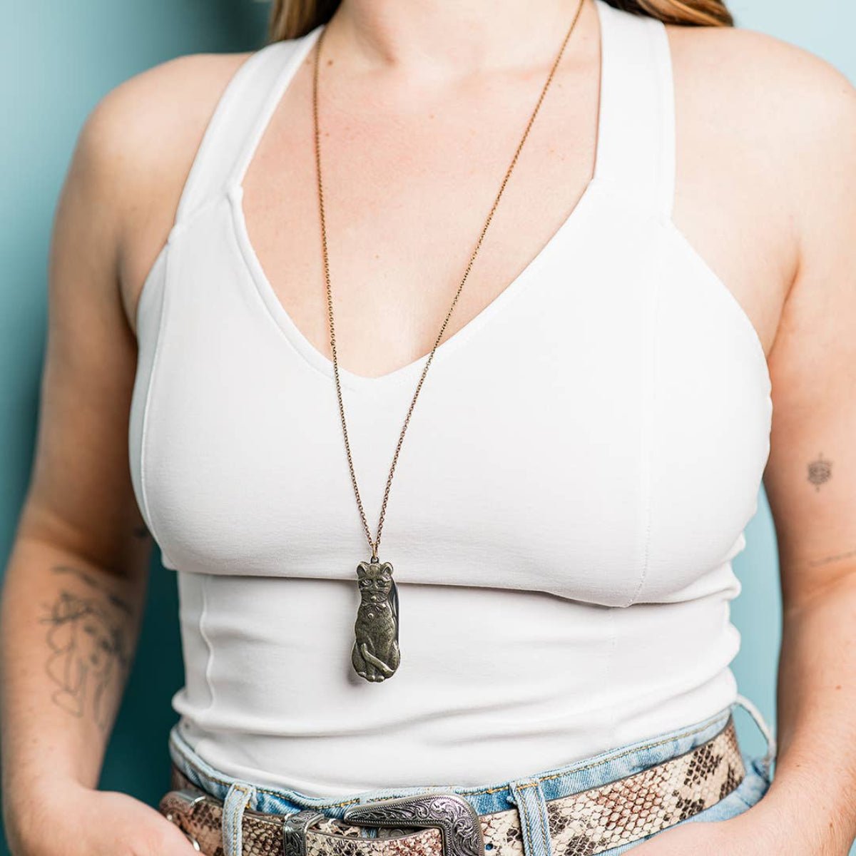 Cat Knife Necklace: 32 Inch - Twirls + Twigs