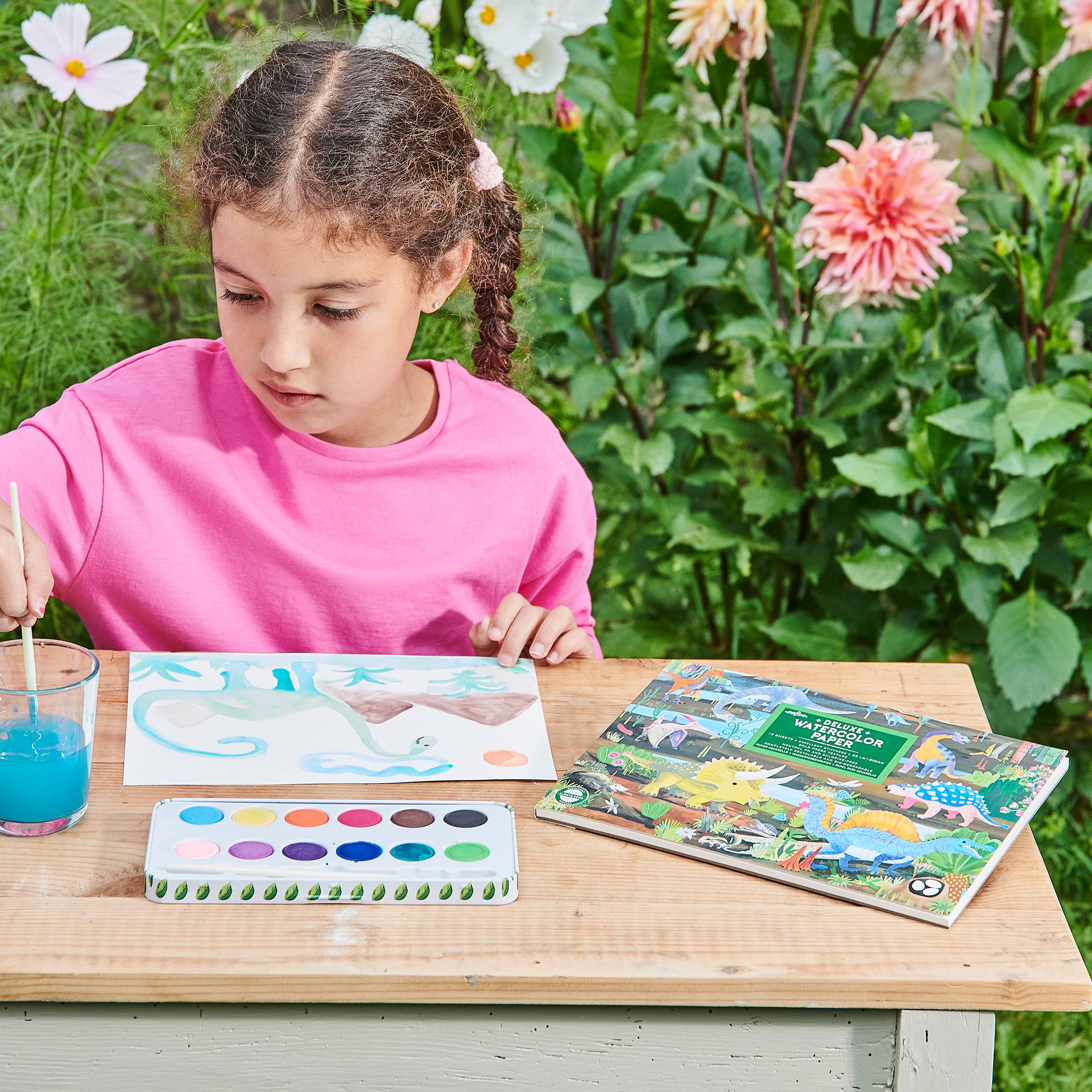 Dinosaur Cold Press Watercolor Paper - Twirls + Twigs