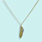 Small Gold Fish Knife Necklace: 18 Inch - Twirls + Twigs