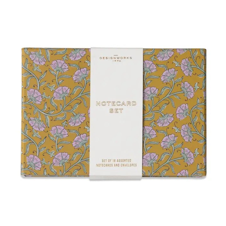Boxed Vintage Floral Notecard Set - 16 cards - Twirls + Twigs
