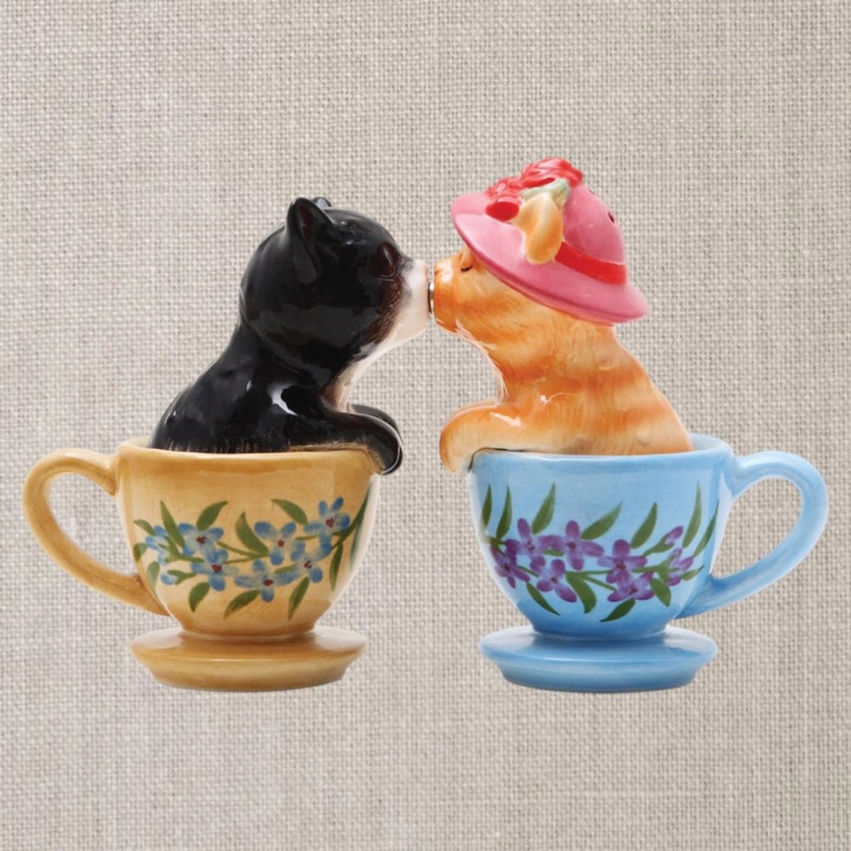 Teacup Kittens Salt and Pepper Shaker Set - Twirls + Twigs