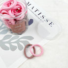 50pcs Candy - Colored Towel Ring Set High Elastic Hair Ties: Pink - Twirls + Twigs