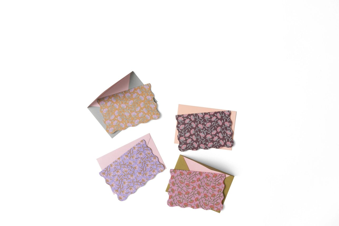 Boxed Vintage Floral Notecard Set - 16 cards - Twirls + Twigs