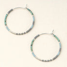Chromacolor Miyuki Small Hoop - Turquoise Multi/Silver - Twirls + Twigs