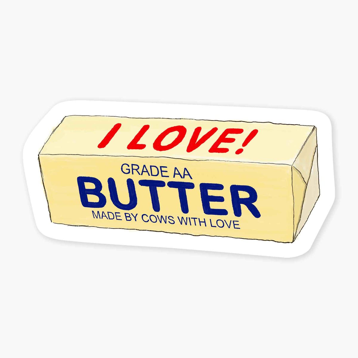 Butter - 3" Art Sticker - Twirls + Twigs