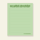An ADHD Checklist - Snarky & Colorful Notepad - Twirls + Twigs