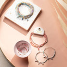 Chromacolor Miyuki Small Hoop - Cobalt Multi/Gold - Twirls + Twigs