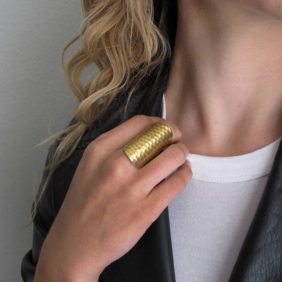 Gold Cigar Band Ring: Carded - Twirls + Twigs