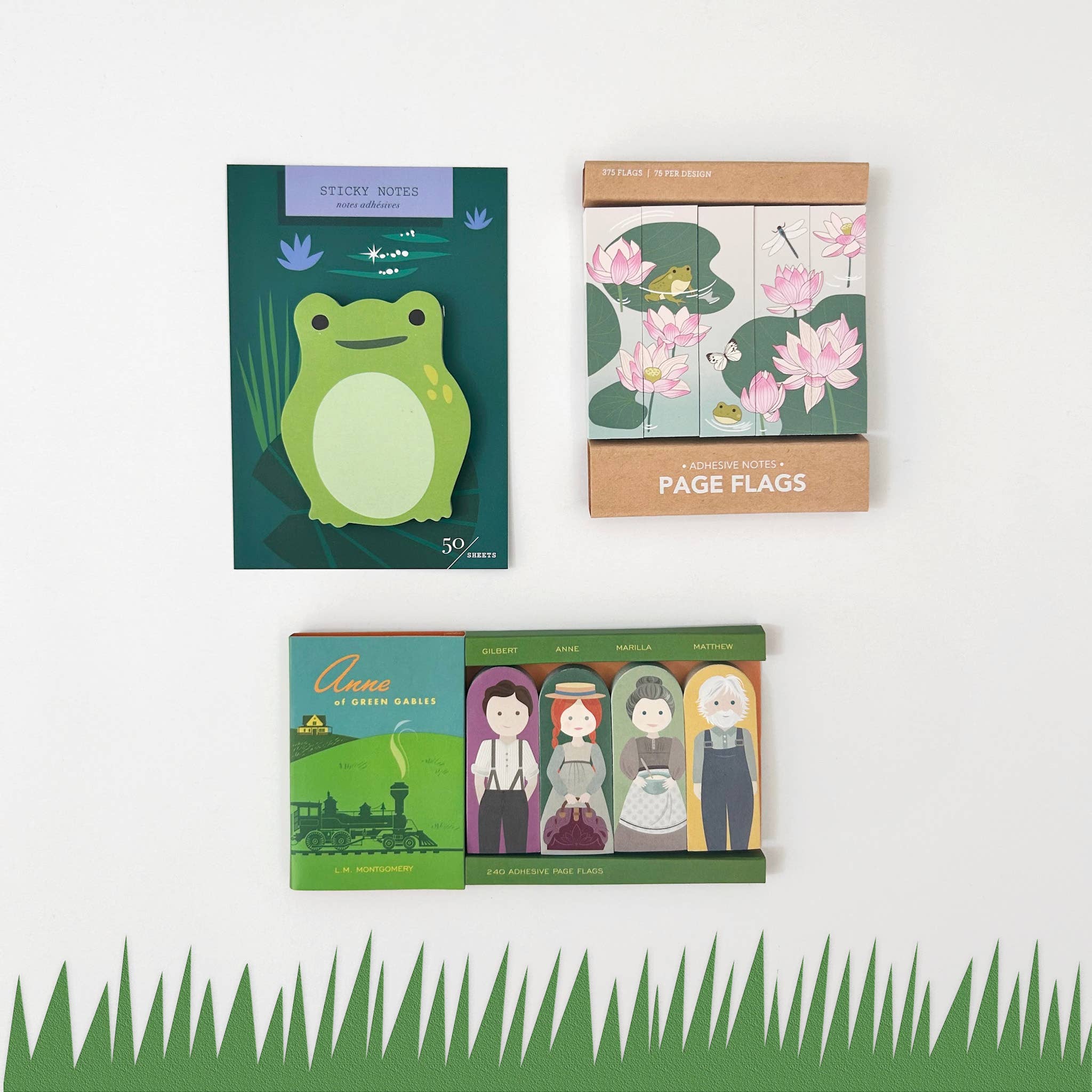 Frog Die Cut Sticky Notes - Twirls + Twigs