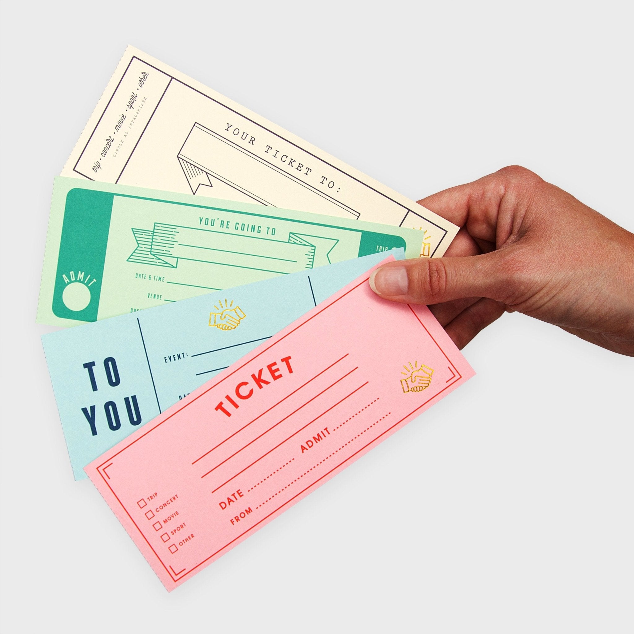 Blank Ticket Book - Twirls + Twigs