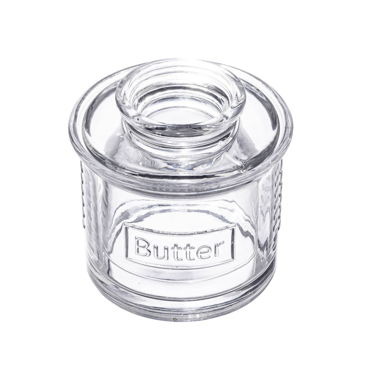 Glass French Butter Crock - Twirls + Twigs