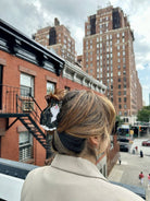 Hand-painted Tuxedo Cat Claw Hair Clip | Eco-Friendly: Black and White - Twirls + Twigs