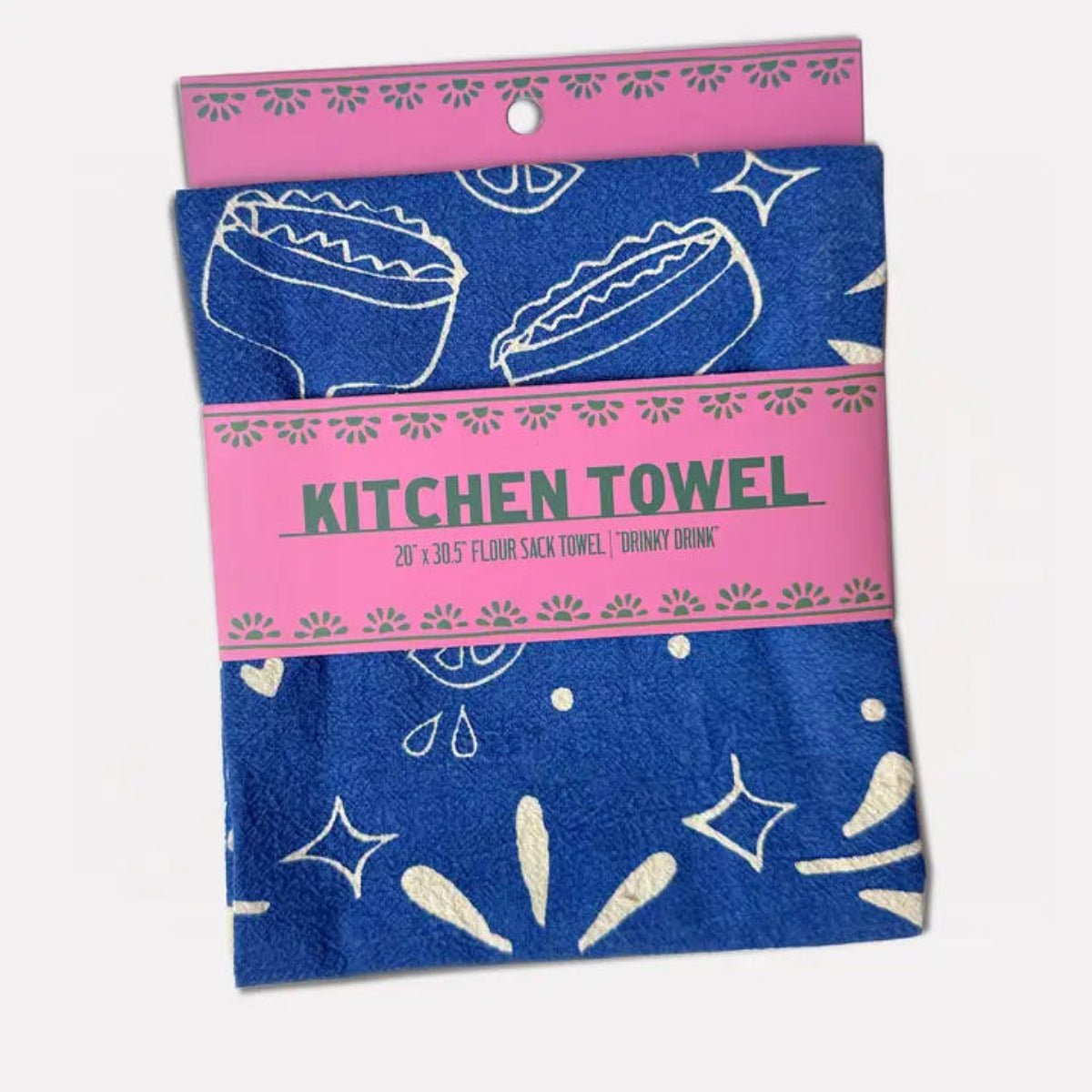Flour Sack Kitchen Towel - Drinky Drink - Twirls + Twigs