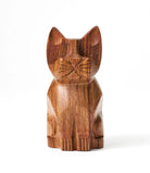 Cat Eyeglass Holder Stand - Hand Carved Wood - Twirls + Twigs