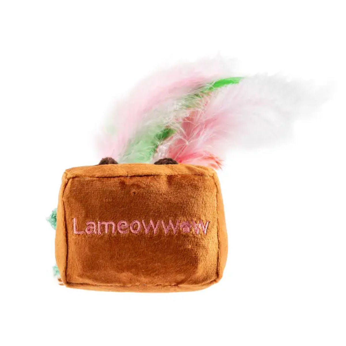 Lameowow Handbag Catnip Cat Toy with Feathers - Twirls + Twigs