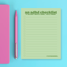 An ADHD Checklist - Snarky & Colorful Notepad - Twirls + Twigs
