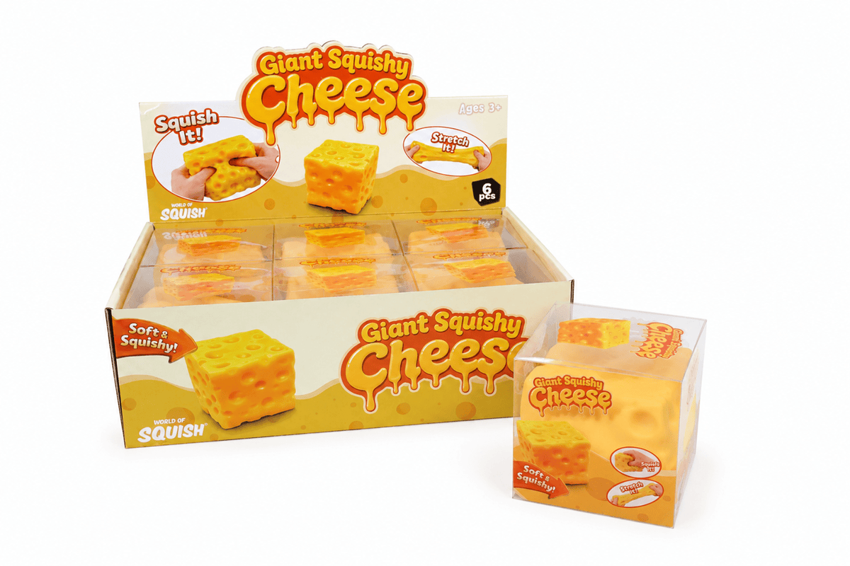 5" Giant Squishy Cheese - World of Squish - Twirls + Twigs