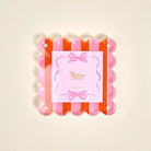 Square Scalloped Acrylic Picture Frame–Sicily Stripes Pink - Twirls + Twigs