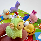Chicken & Friends Erasers Card Iwako - Twirls + Twigs