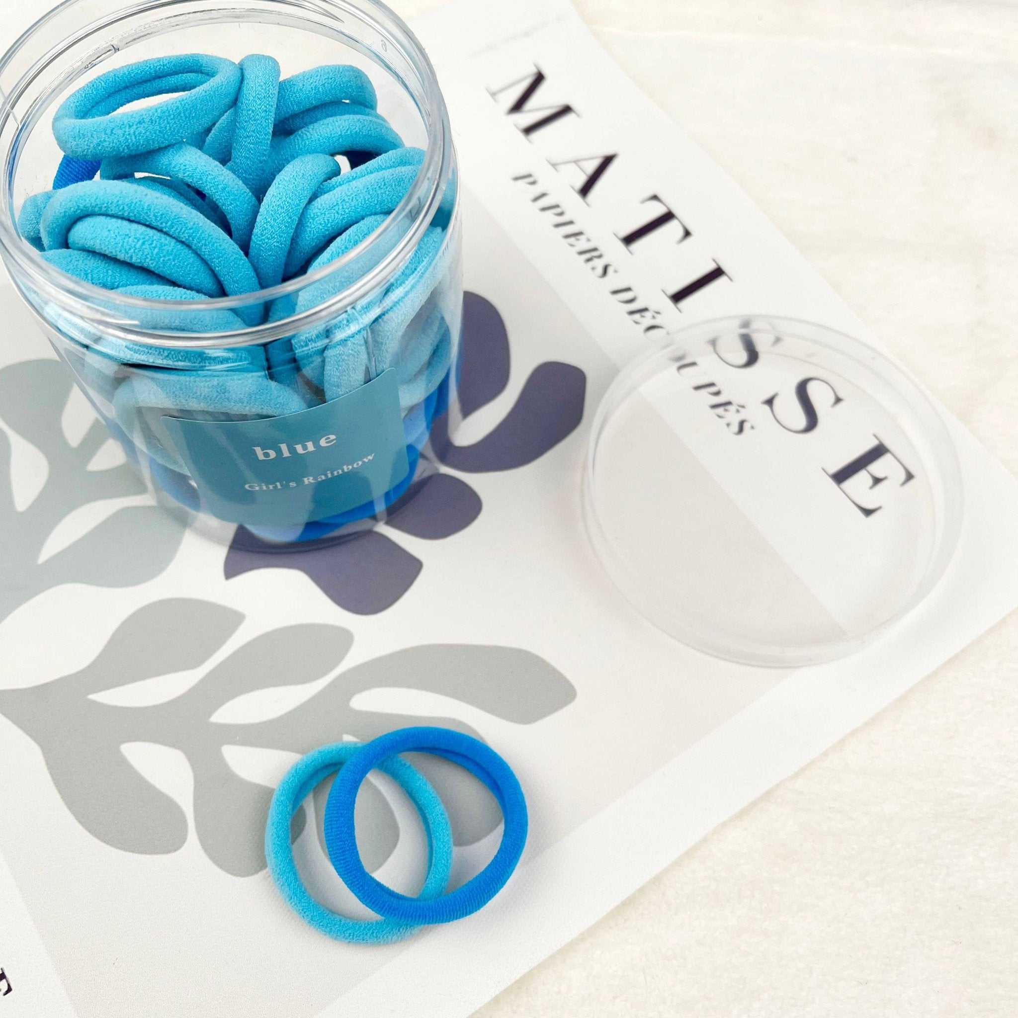 50pcs Candy - Colored Towel Ring Set High Elastic Hair Ties: Green - Twirls + Twigs