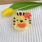 Cartoon Animal Design Hair Clips with Flower Accents: Chicken - Twirls + Twigs
