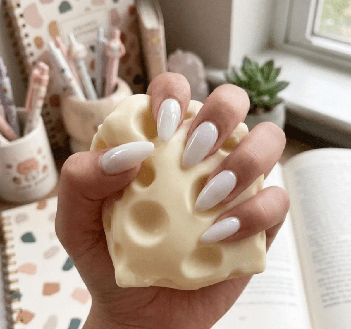 Vaseline Cheese Cube Squishy Toy – Coconut Oil Filled - Twirls + Twigs