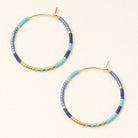 Chromacolor Miyuki Small Hoop - Cobalt Multi/Gold - Twirls + Twigs