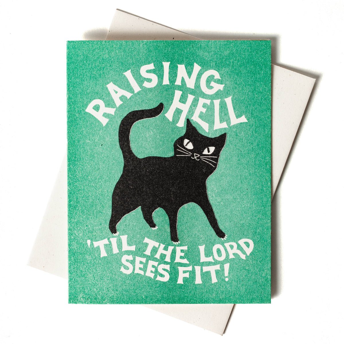 Raising Hell - Risograph Card - Twirls + Twigs