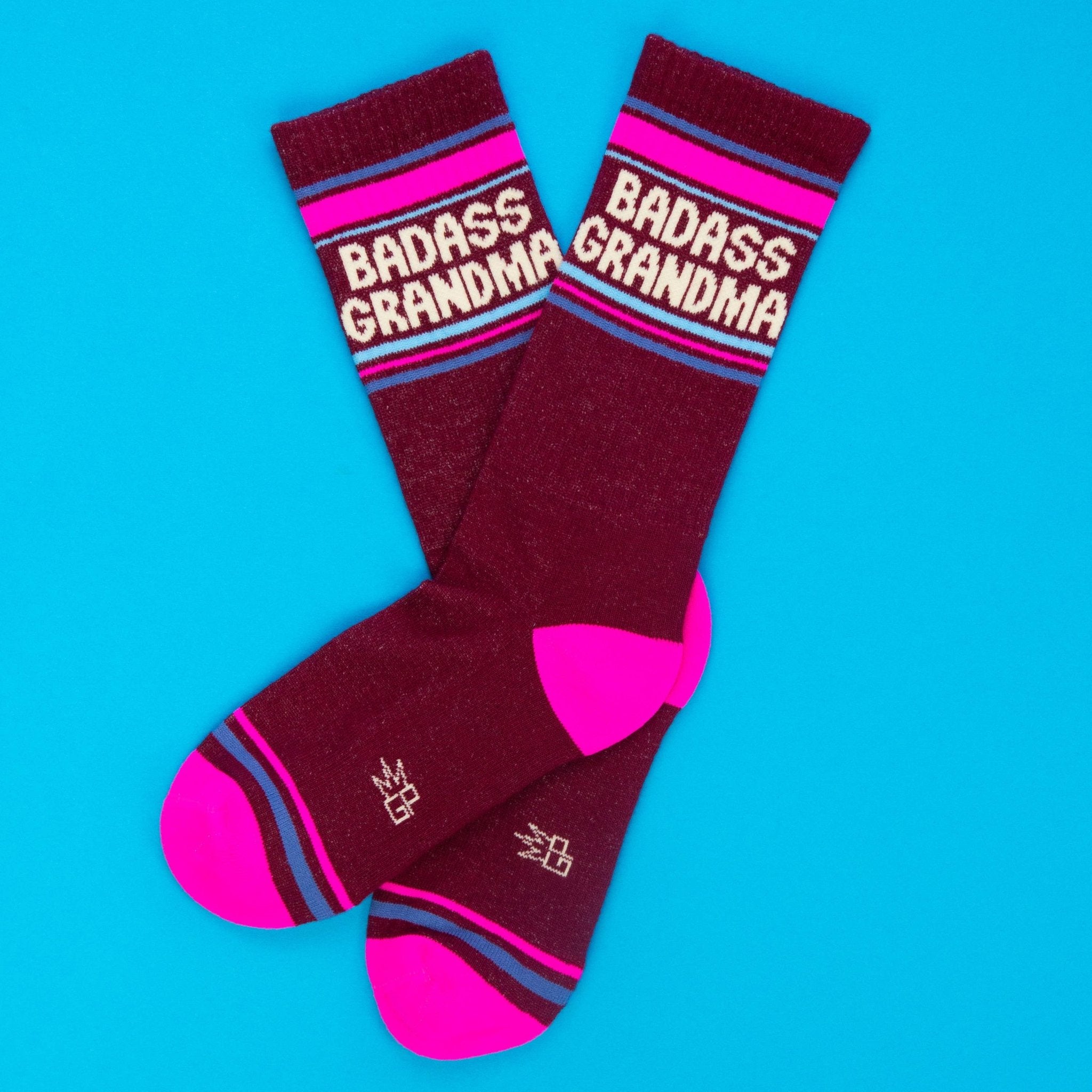 Badass Grandma Gym Crew Socks - Twirls + Twigs