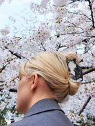 Hand-painted Tuxedo Cat Claw Hair Clip | Eco-Friendly: Black and White - Twirls + Twigs