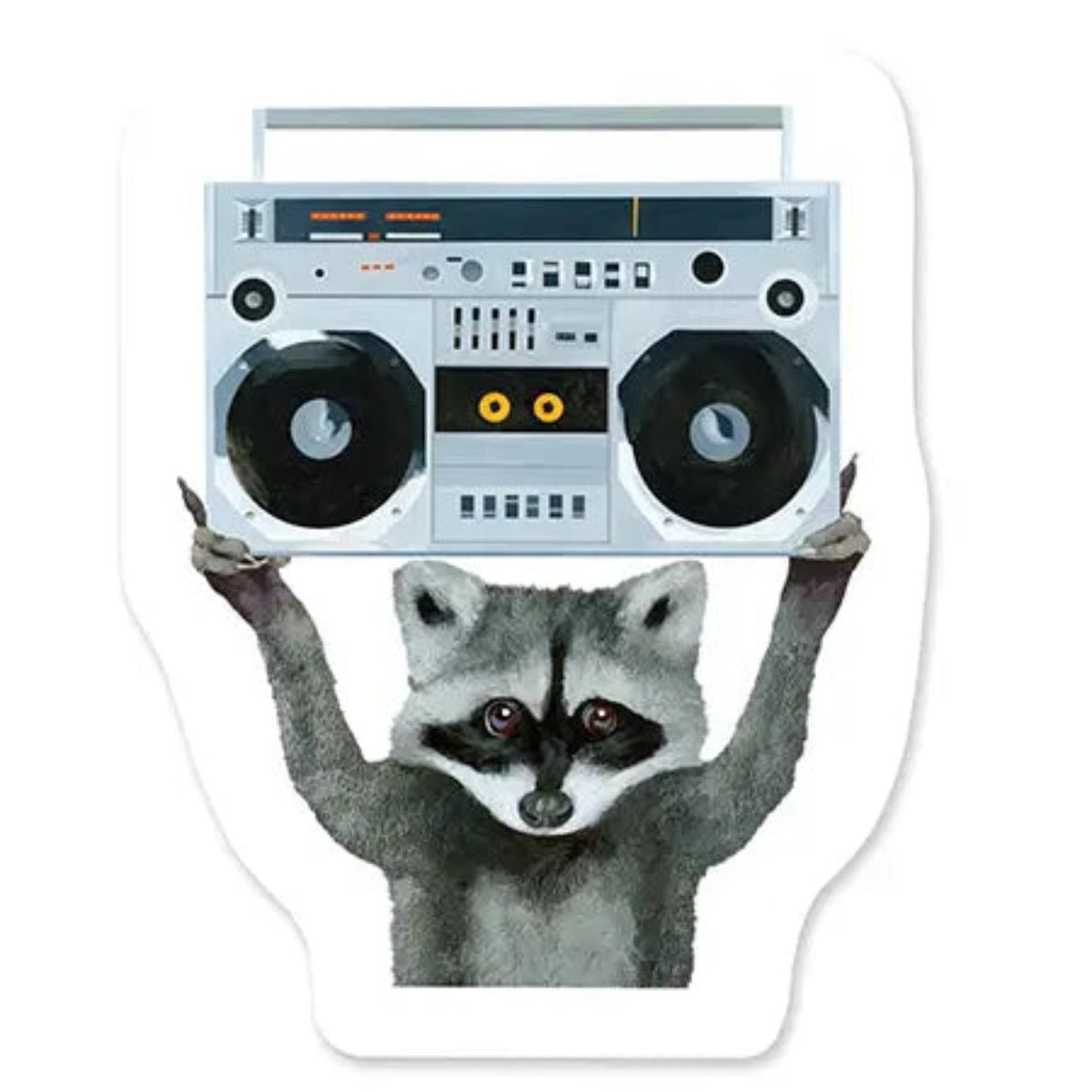 Boombox Raccoon Sticker - Twirls + Twigs